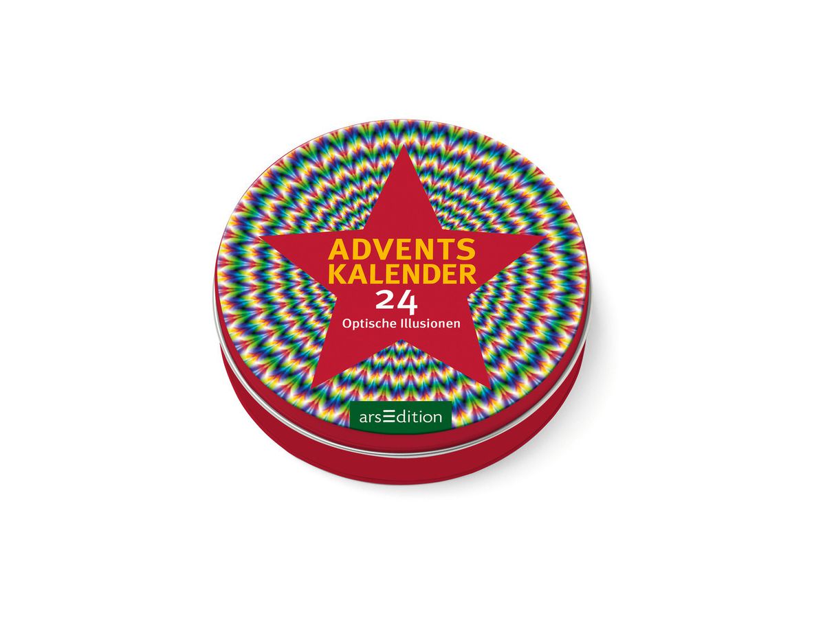 ARS EDITION Adventskalender in der Dose 11230 Optische Illusionen 12cm (4014489112303)