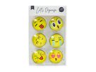 I AM CREATIVE Aimant Smiley Let`s Organize 4035.64 Verre, 30mm 6 pièces (7611983215614)