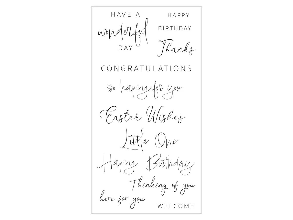 SIZZIX Timbro 666519 Daily Sentiments 13 pezzi (0630454287667)