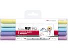 TOMBOW Dual Brush Pen ABT PRO ABTP-5P-2 Pastel Colours Set, 5 pcs. (4003198150027)