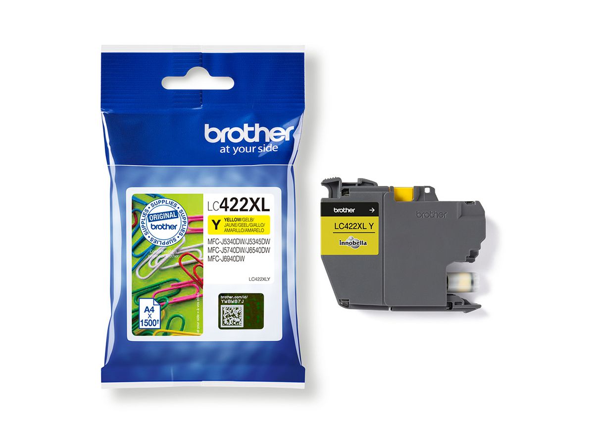 BROTHER Cart. d'inchiostro HY yellow LC-422XLY MFC-J5340 1500 pagine (4977766815611)