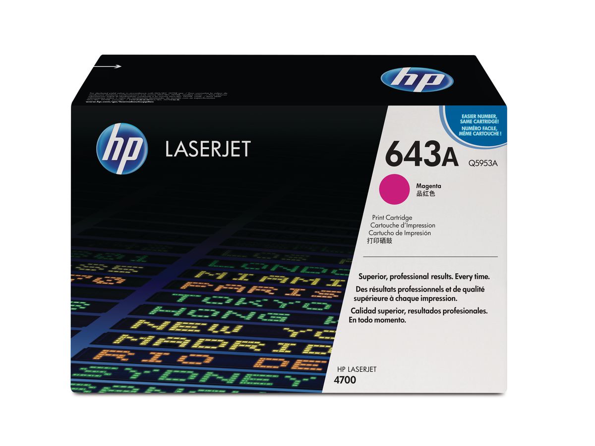 HP Toner-Modul 643A magenta Q5953A Color LaserJet 4700 10'000 S. (0829160493909)