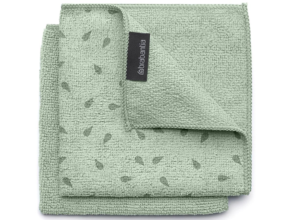 BRABANTIA Mikrofaser-Reinigungstuch 216282 Hellgrün 2 Stück (8710755216282)