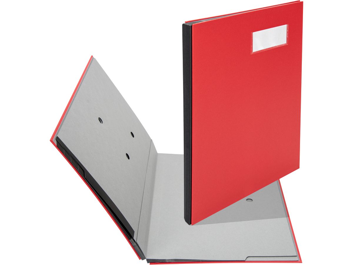 BIELLA Unterschriftenmappe A4 34141045U rot 10-teilig (7611365287253)