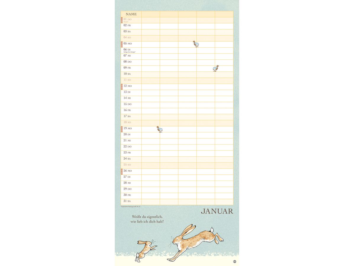 HEYE Familienplaner 2026 22802+26 Weisst du eigentlich 21x45cm (9783756411290)