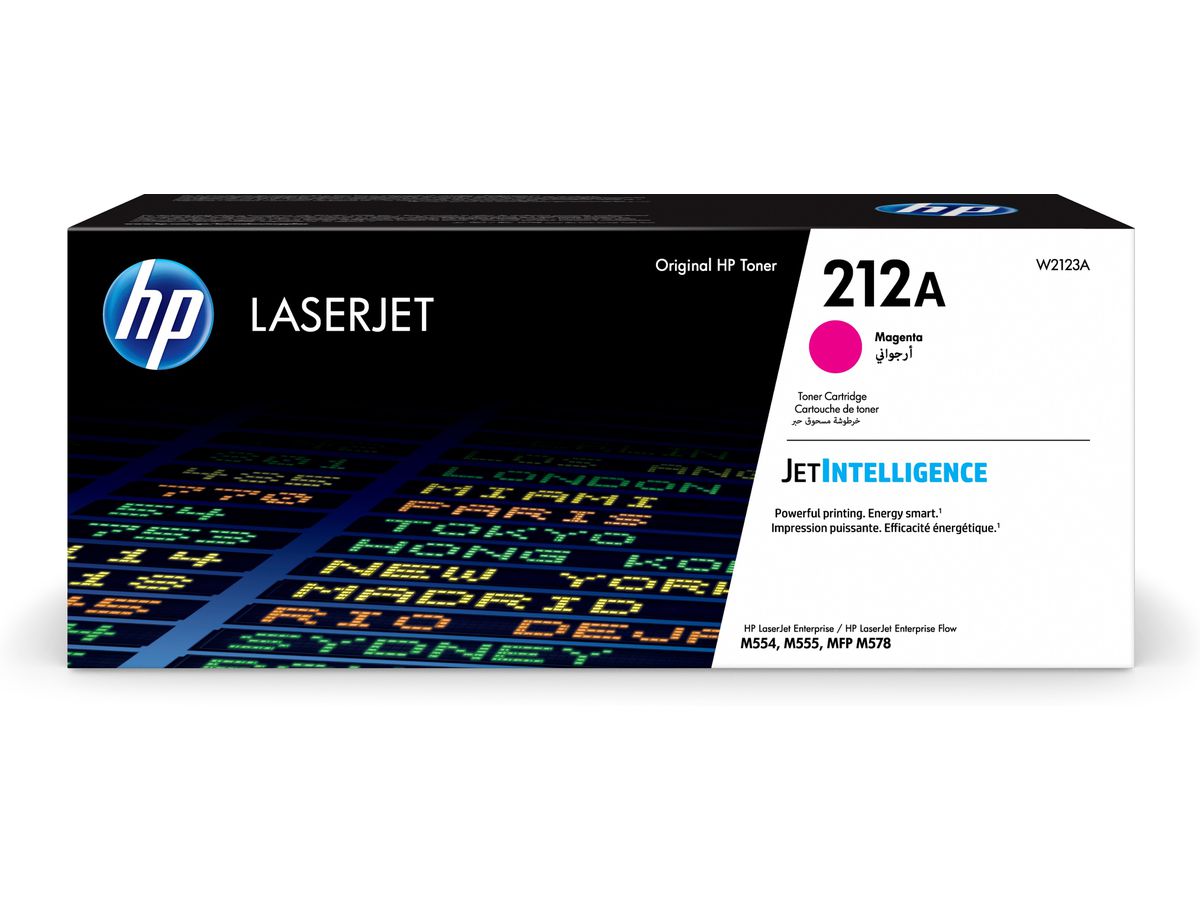 HP Cartouche toner 212A magenta W2123A CLJ Ent.M554/MFP M578 4500 p. (0194441428889)