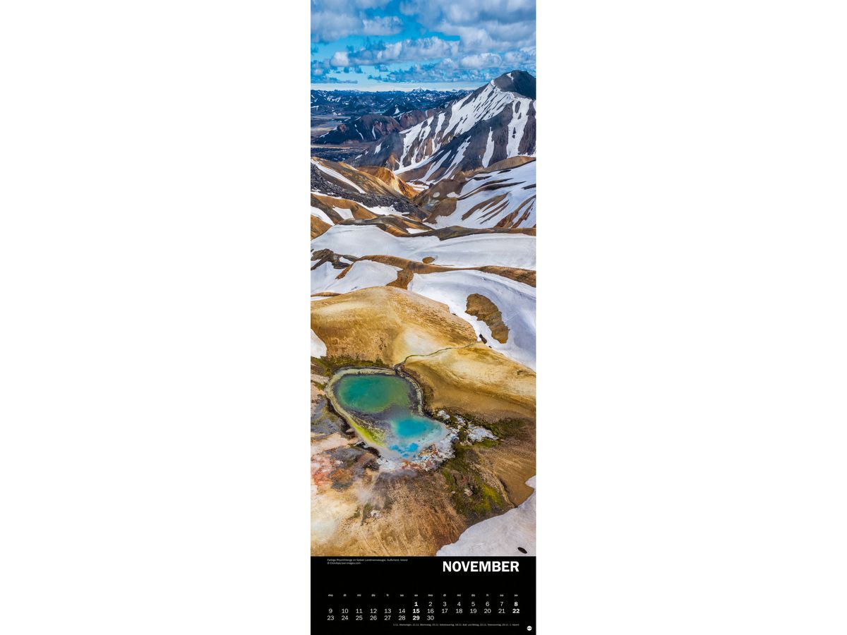 HEYE Bildkalender 2026 21903+26 Naturgewalten DE 24.5x69cm (9783756410736)