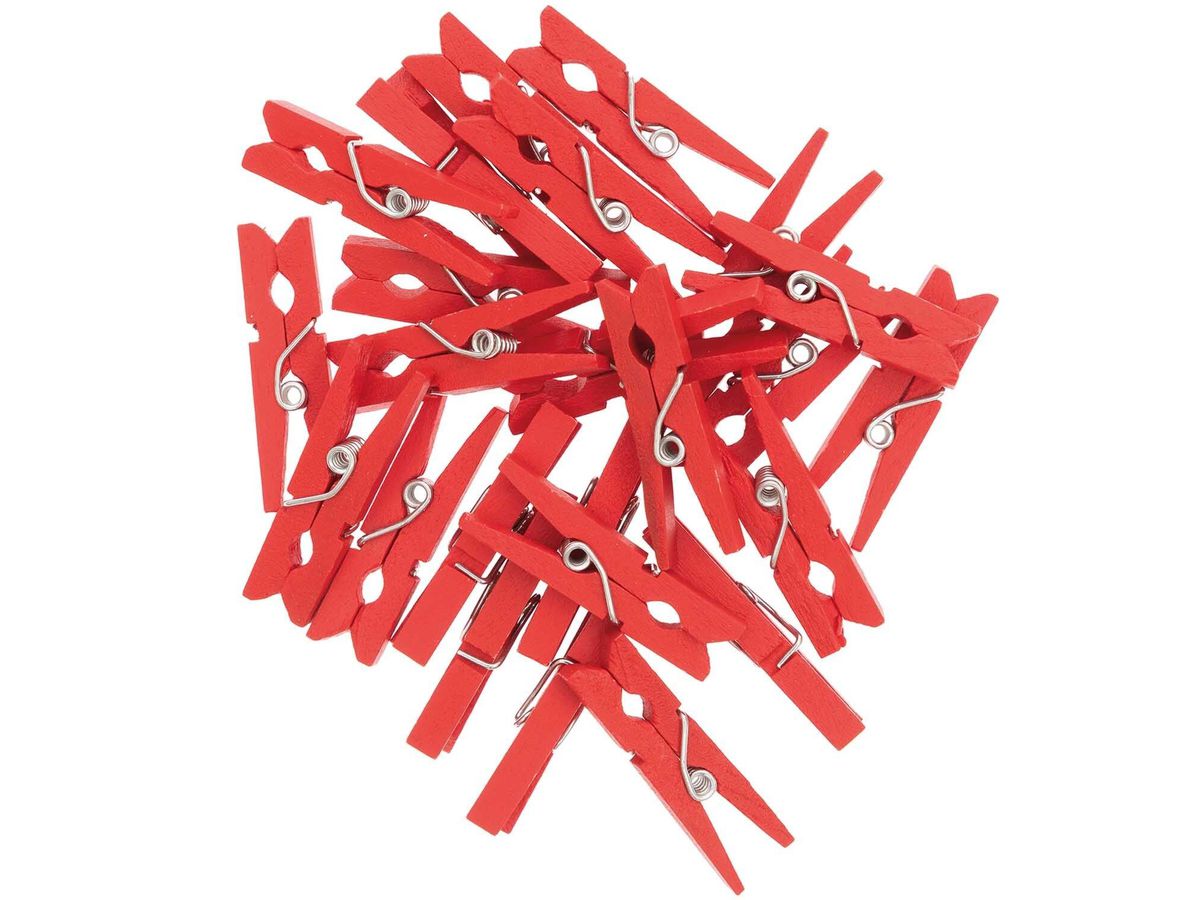 RICO DESIGN Clip decorative 3cm 7040.31.18 rot 24 pezzi (4051271476403)