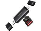 UGREEN Card Reader 2-in-1 65024 USB-C,USB-A,SD,TF (BB) (6941876260249)