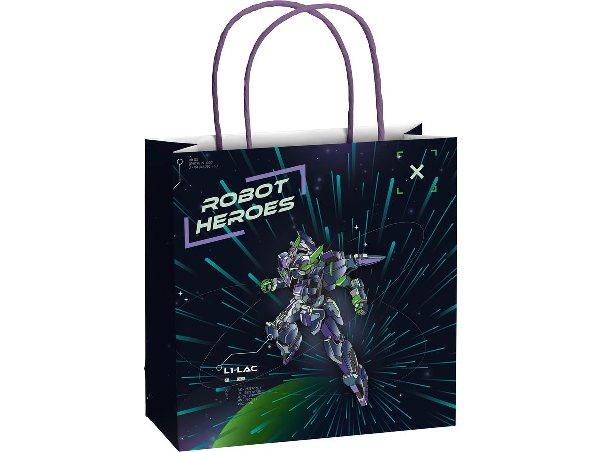 STEWO Geschenktasche Robot 2543517799 blau dunkel 20x8x20cm (7630050883907)