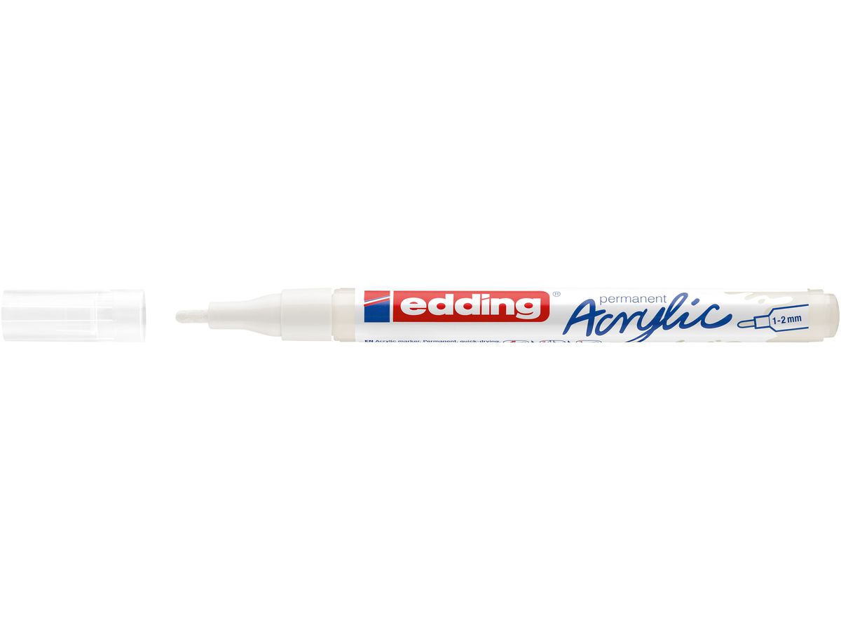 EDDING Acrylmarker 5300 1-2mm 5300-922 white (4057305027467)