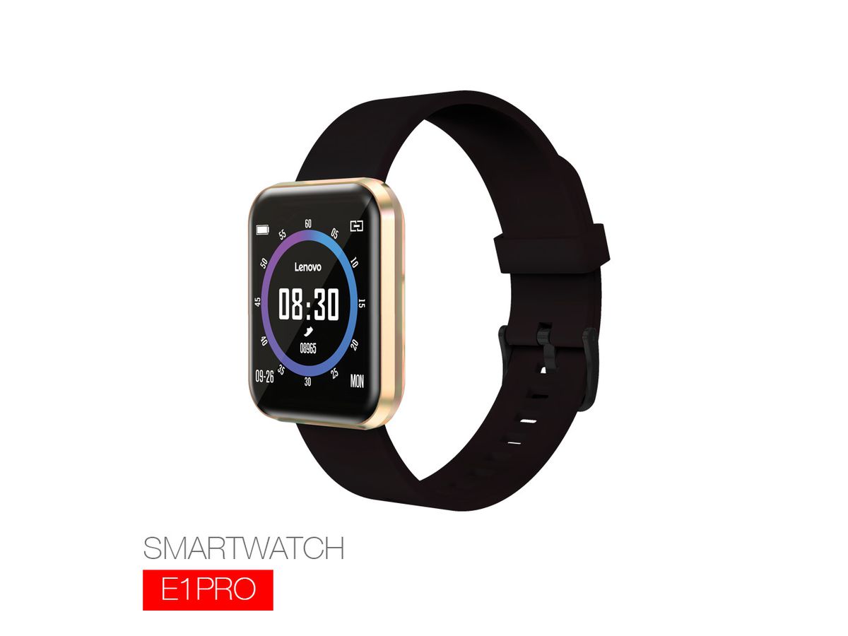 LENOVO Smartwatch E1 Pro black/gold E1 PRO-BKGD (6941192215565)