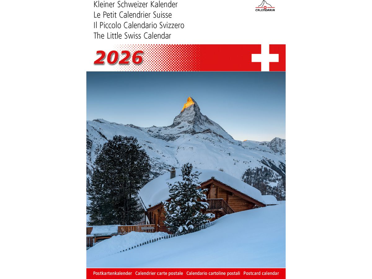 CALENDARIA Bildkalender 2026 9783036205366 Schweiz klein ML 14.8x22cm (9783036205366)