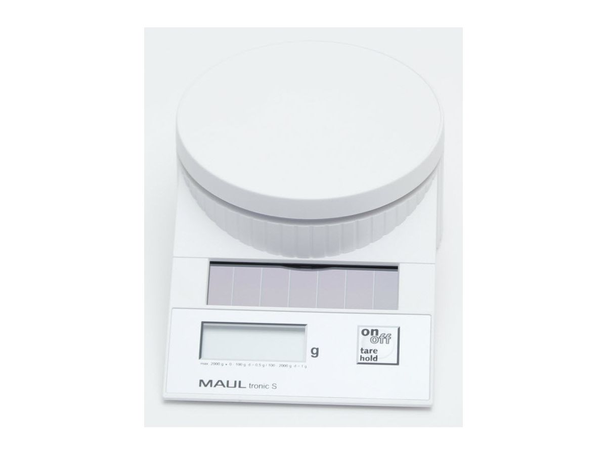 MAUL Briefwaage MAULtronic S 2000g 42.10 0,5g-100g/1g-100-2000g weiss (4002390012287)