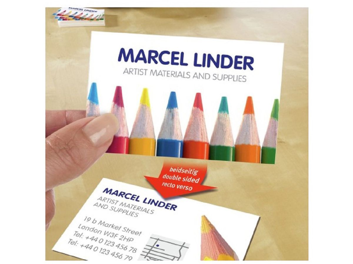 AVERY ZWECKFORM Cartes de visite 85x54mm/A4 C32026-10 blanc, 270g 100 pcs. (4004182029589)