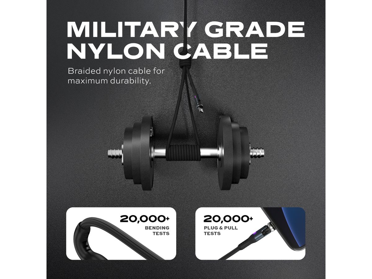 STATIK Statik 360 Pro Cable PUP-0521-6FT 2.0 USB-C Only, 2m 100W (0810024056064)