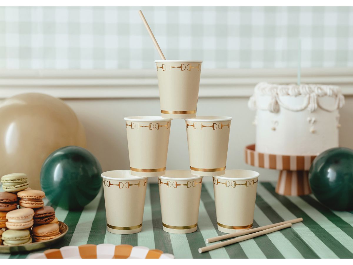 PARTYDECO Gobelets 220ml KPP99-EU1 Étriers 6 pièces (5904555085695)