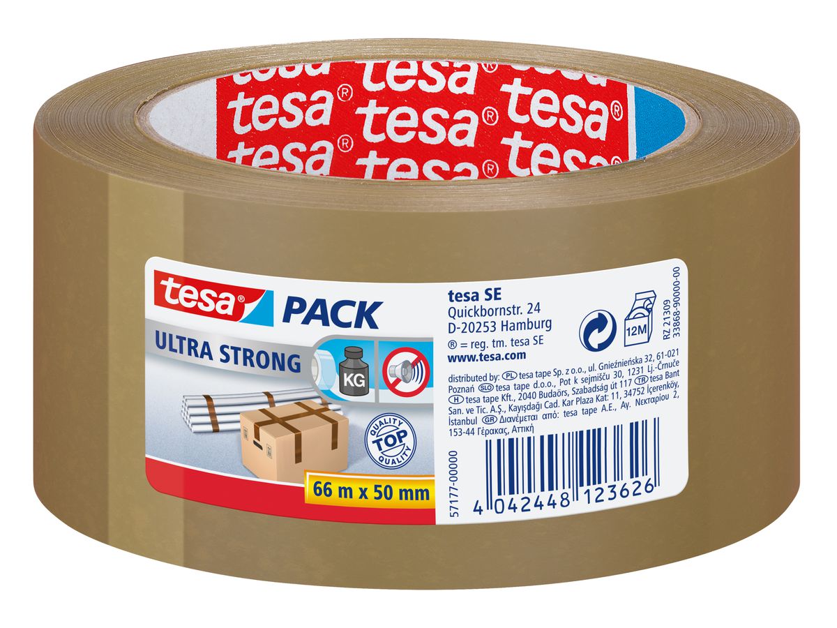 TESA Tesapack ultra strong 50mmx66m 571770000 brun, antidéchirure (4042448123626)