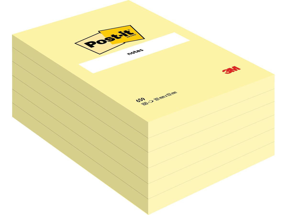 POST-IT Block 102x152mm 659Y gelb/100 Blatt (3134375014229)
