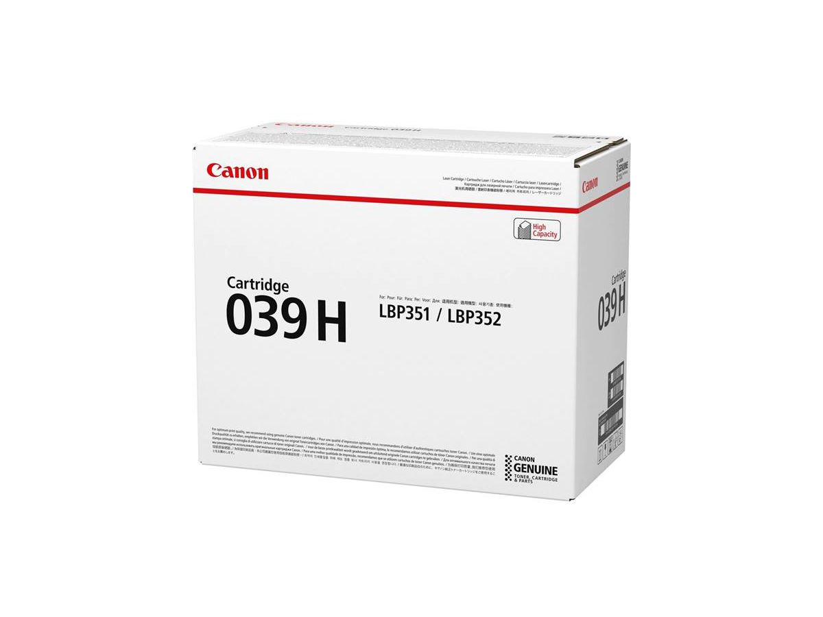 CANON Modulo di toner 039H nero 0288C001 LBP 351x/352x 25'000 pagine (4549292031492)