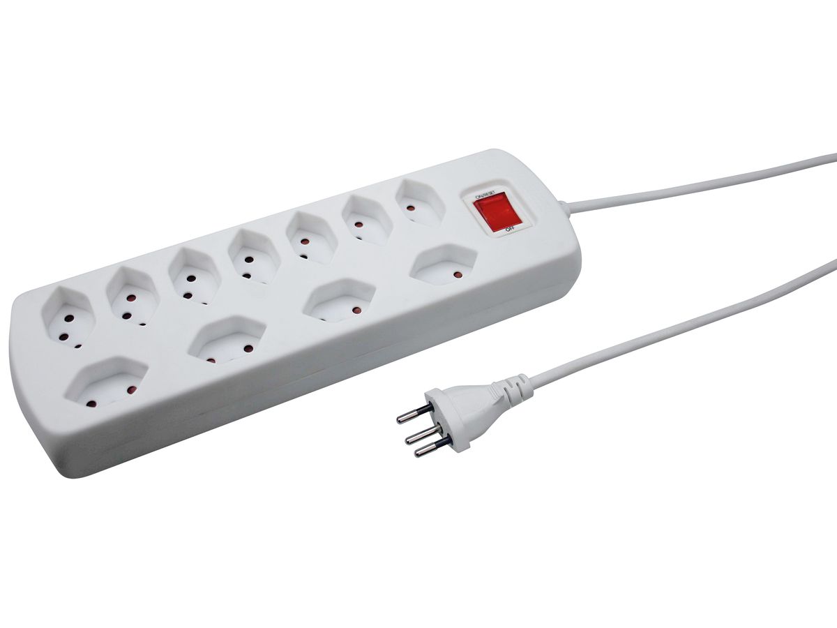 STEFFEN Bloc multiprise 11x11cm 2076022111S blanc 11 connecteurs (7611007077884)