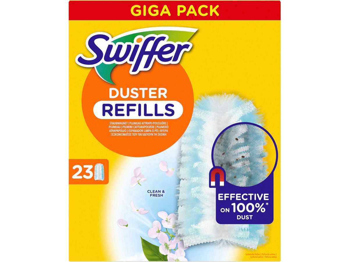 SWIFFER Aimant à poussière Duster 972102 Clean and Fresh 23 lingettes (8700216711135)