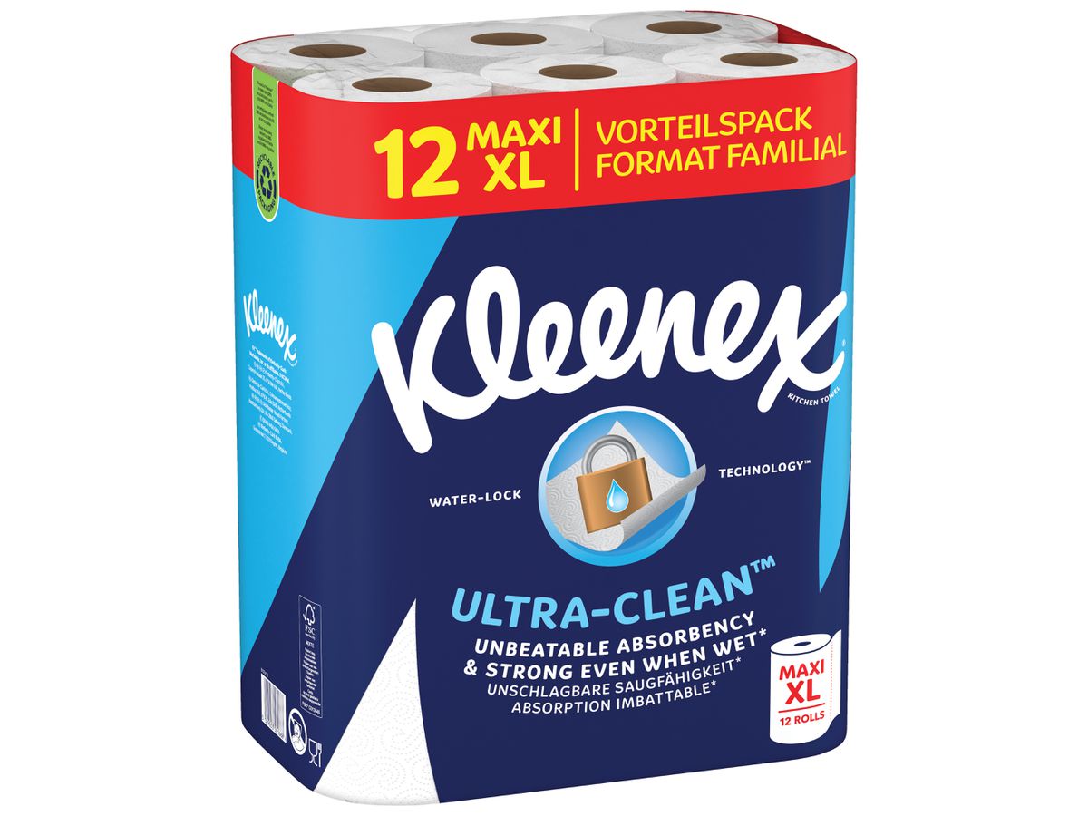 KLEENEX Carta domestica ultra clean 5815001 2 strati 12 XL rot. (5029053581668)
