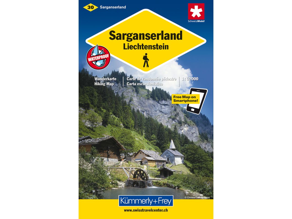 KÜMMERLY+FREY Carta escursionistica 325902230 Sarganserland-FL 1:60'000 (9783259022306)