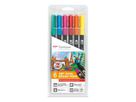 TOMBOW ABT Dual Brush Pen ABT-6P-3 6er Set Dermatologisch (4003198104075)