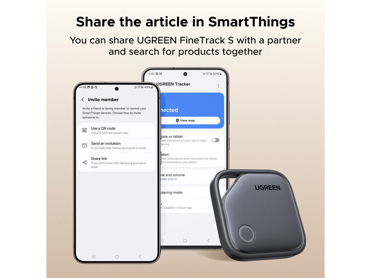 UGREEN Tracker Samsung SmartThings 55769 Black+Grey (6941876257690)