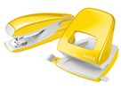 LEITZ Perforateur/Agrafeuse WOW 5095-10-62 jaune, Bundle 30 feuilles (4002432121588)