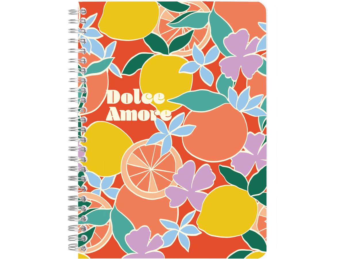 CLAIREFONTAINE Carnet spirale A5 116264C Dolce Amore ligné ass. 74 f. (3329681162645)