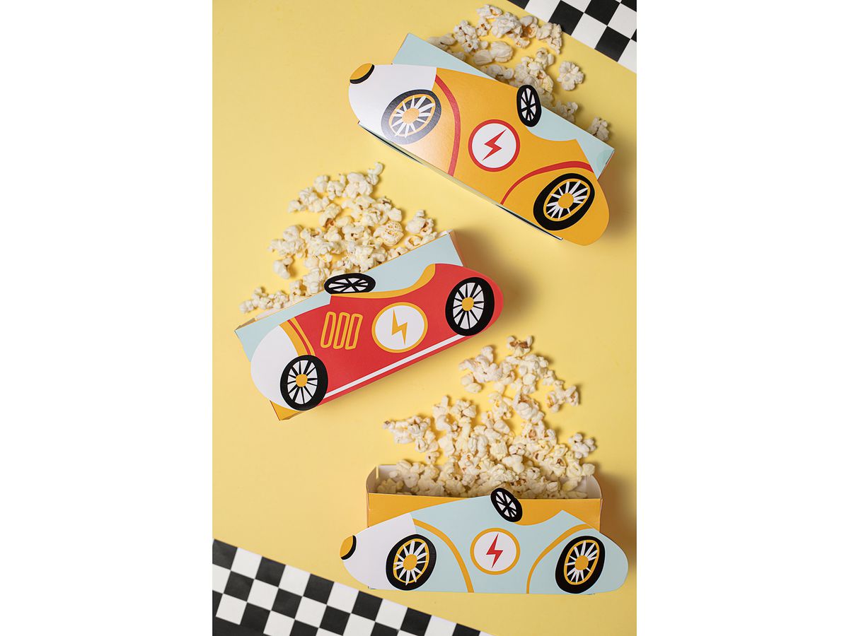 PARTYDECO Scatole per snack FNS7 Auto 3 pezzi (5904555027312)