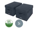 LEITZ Boîte rangement av. Couvercle 6146-00-89 gris vel. 2 pcs. 19x16x28.5cm (4002432134939)