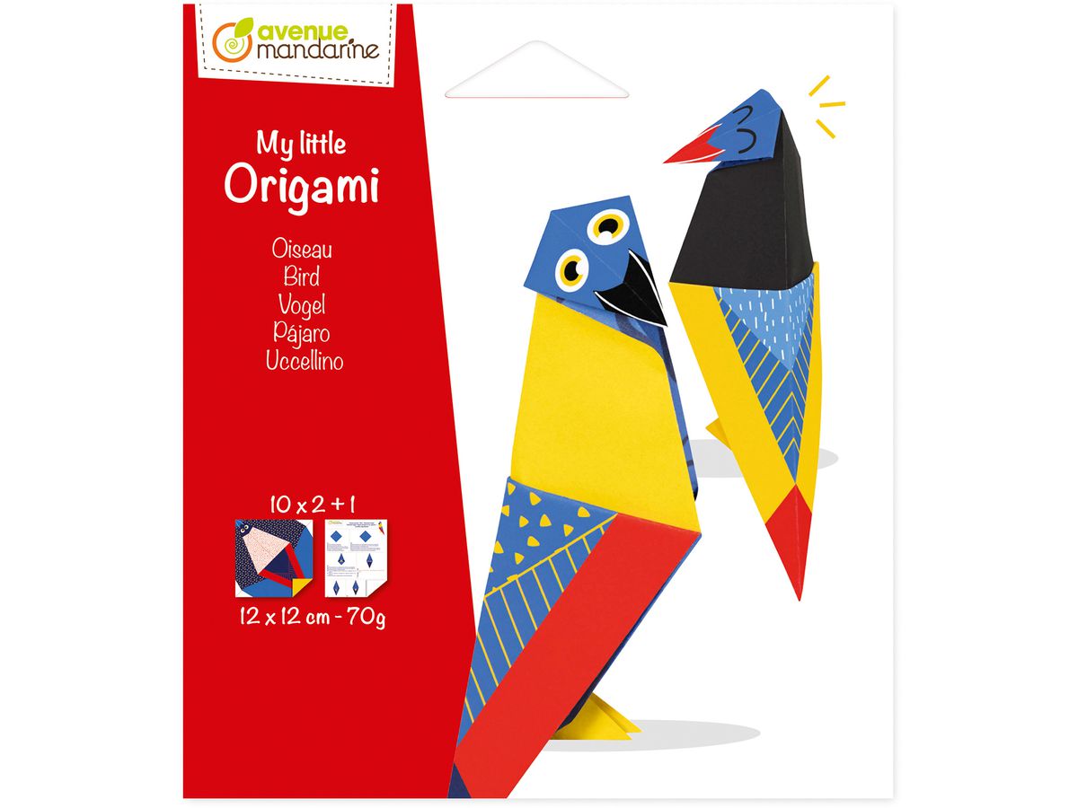 MANDARINE Origamipapier 12x12cm OR516C Vogel 70g 20 Blatt (3609510575168)