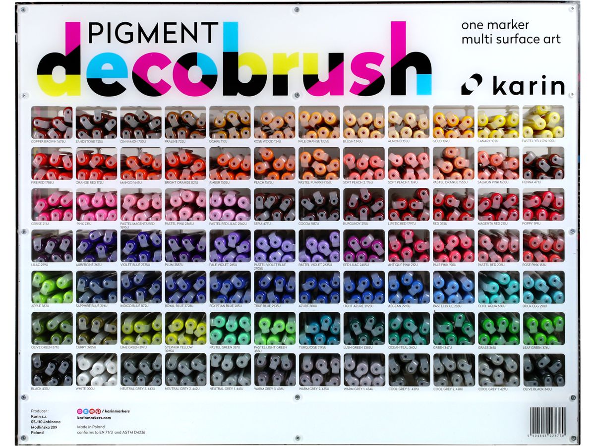 KARIN Pigment Deco Brush 29C11 Display 504 Stk. (5904446028770)
