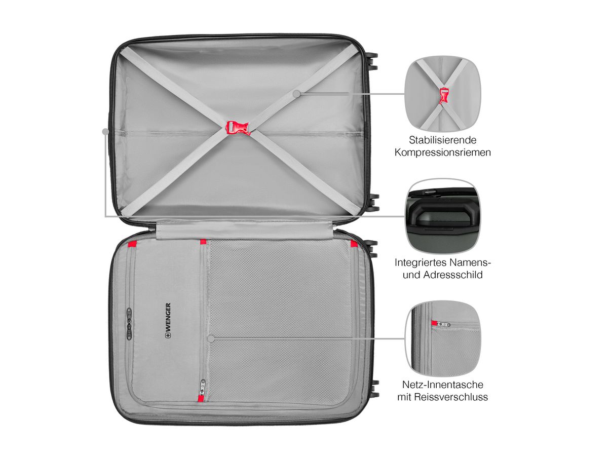 WENGER Prymo Medium 59l 653636 Hardside Case Black (7611160299918)