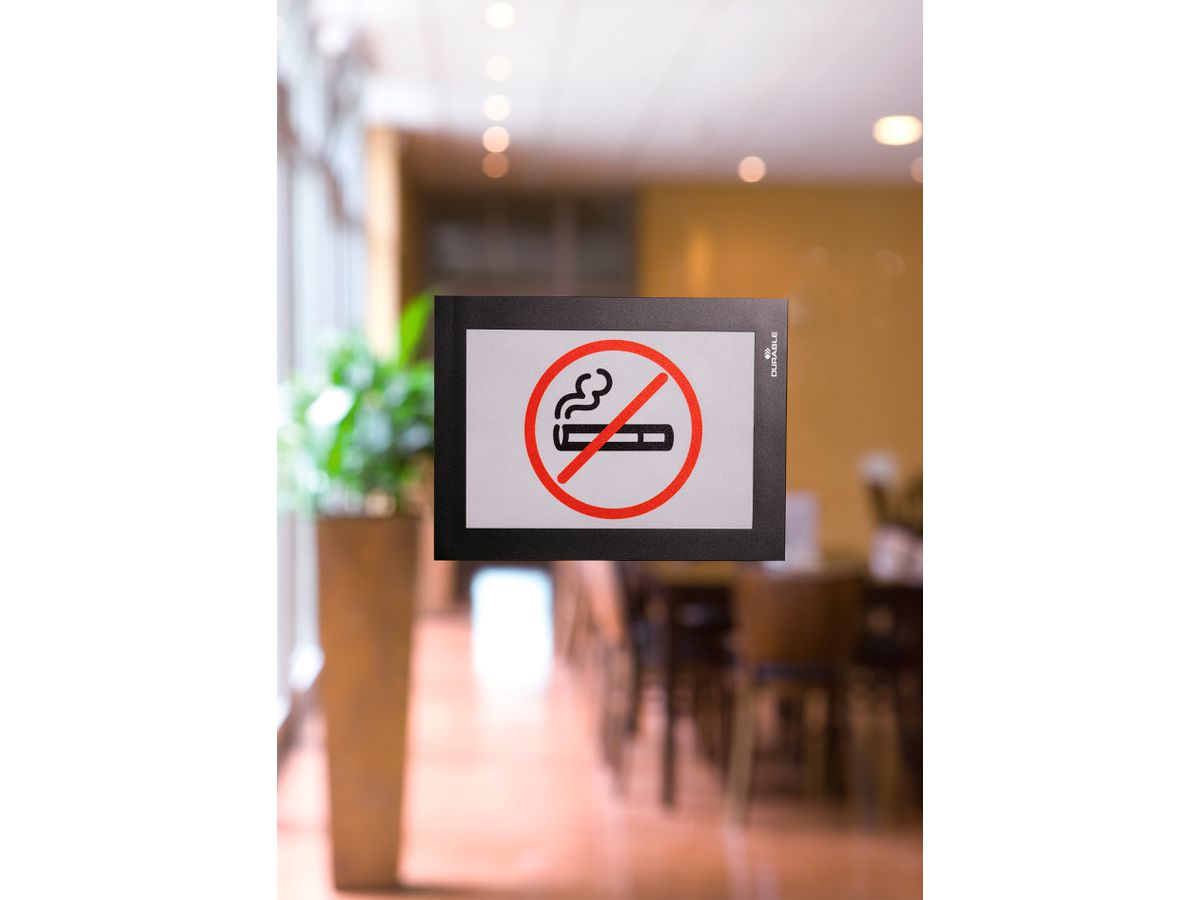 DURABLE Dossier Duraframe 487001 nero, autoadesivo 2 pezzi (4005546404837)