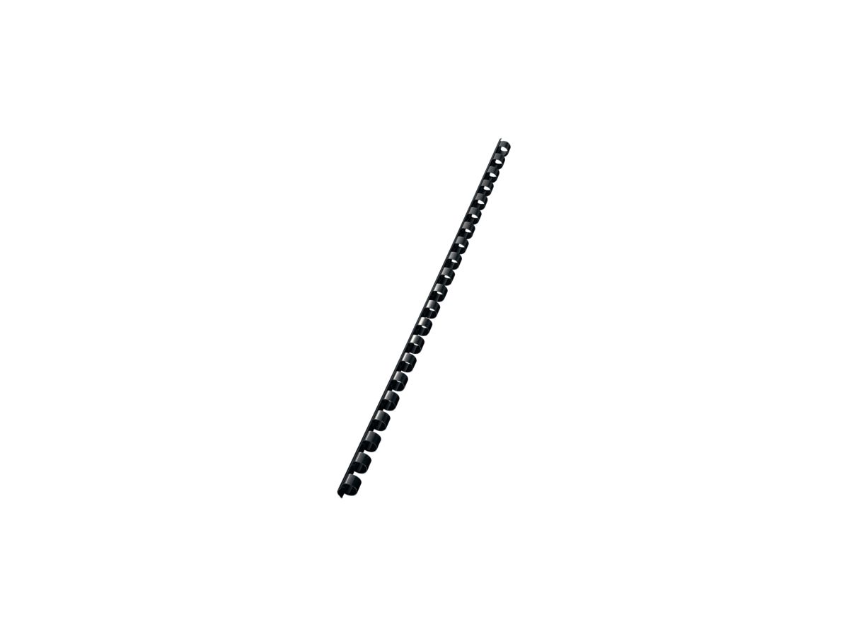 LEITZ Dorsi in plastica 8mm A4 35041 nero, 21 anelli 100 pezzi (5411313350419)