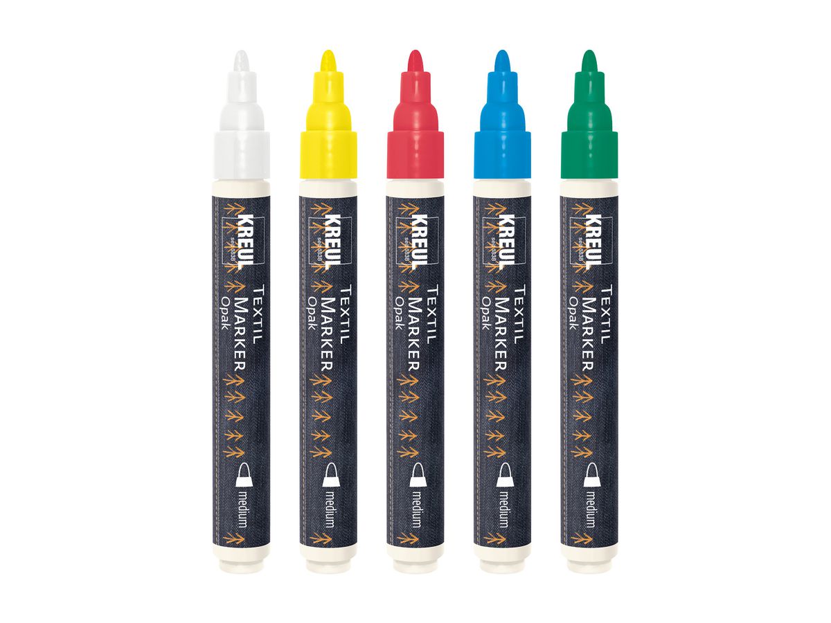KREUL Textik Marker Opak medium 92750 5er Set (4000798927509)