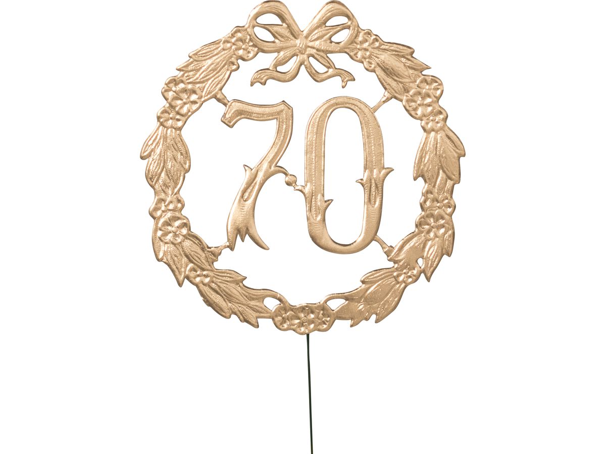 DEMMLER Numéro décoration 70 13x13cm 1230700192 or (4004158701006)