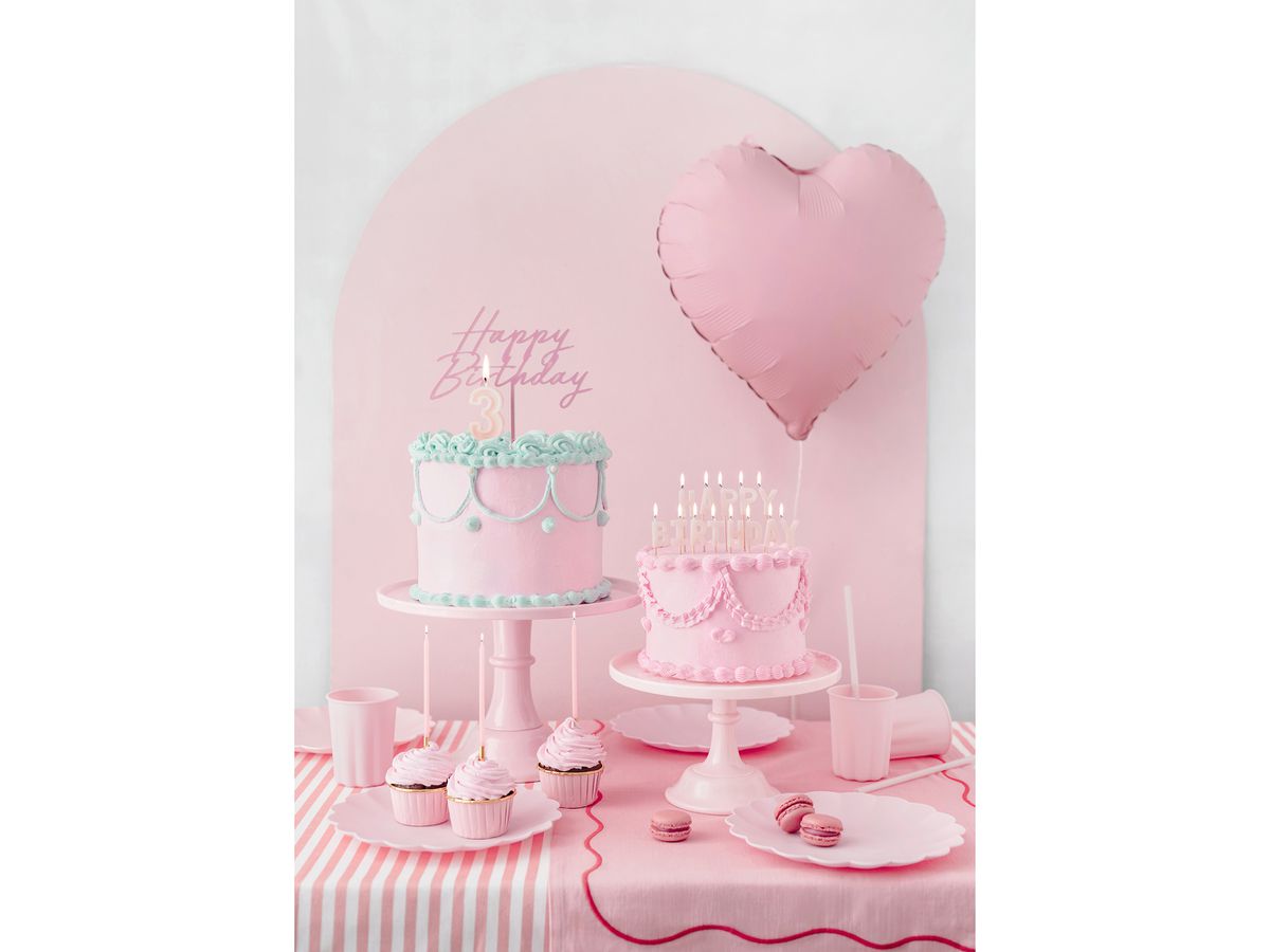PARTYDECO Candeline di compleanno 14cm SCD-4-081 rosa 12 pezzi (5904555067769)