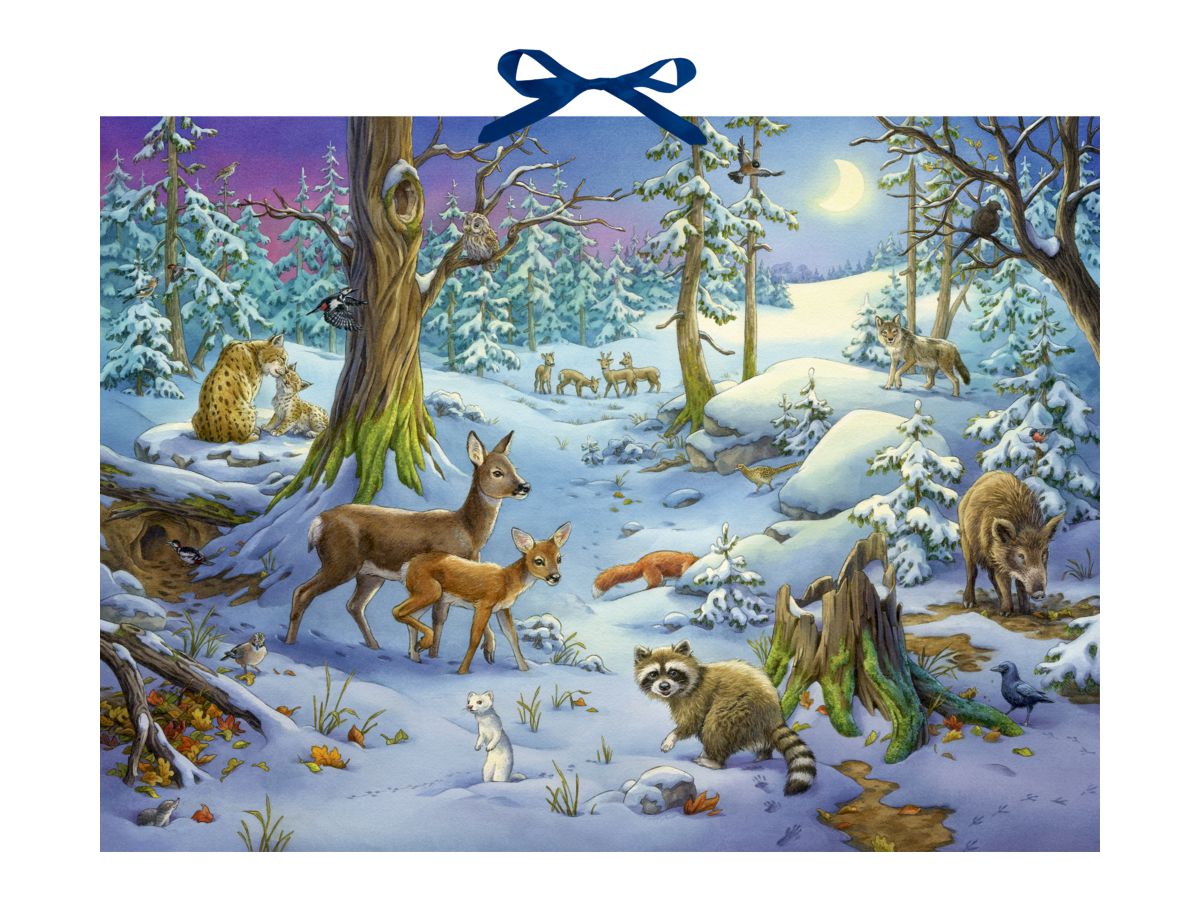 COPPENRATH Adventskalender 52x38cm 72257 Hört ihr die Tiere im Wald (4050003722573)