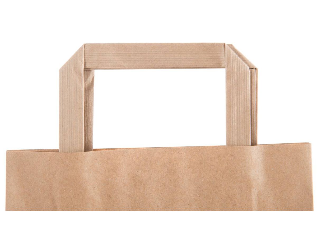 NEUTRAL Papiertragetasche Flachhenkel 715.0280.10 braun 28x12x36cm, 350 Stück (8032237003570)