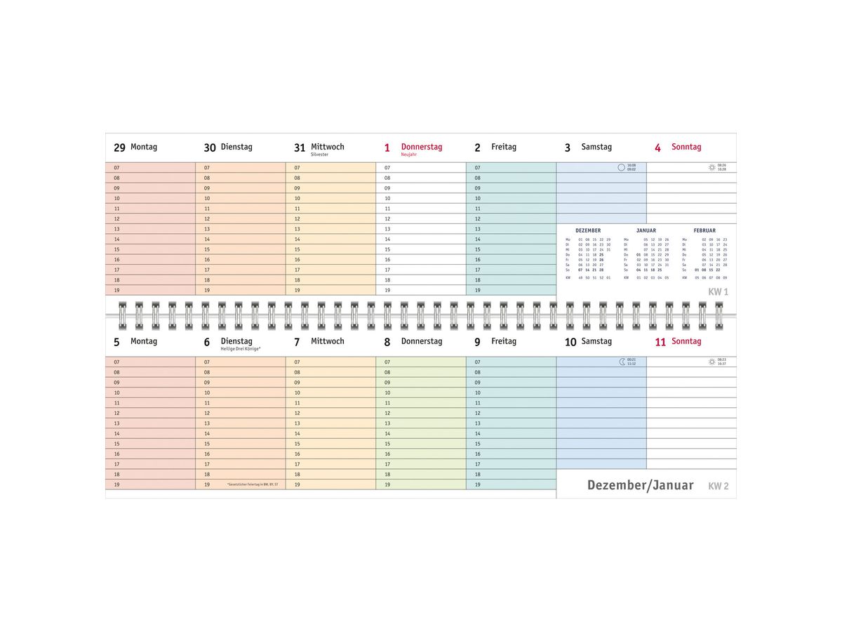 HEYE Tischplaner Bunte Wochen 2026 23321+26 1W/1S DE 32.5x9.3cm (9783756411924)
