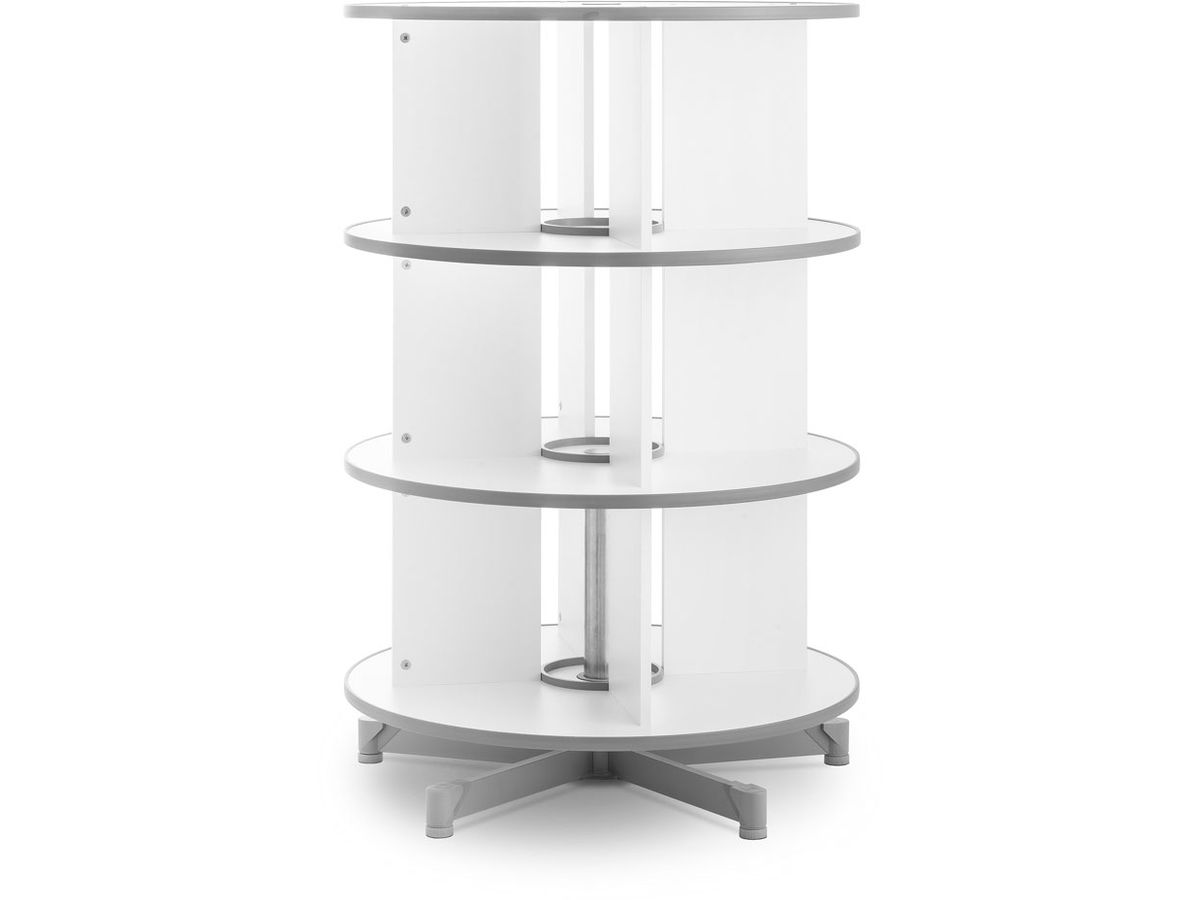 MOLL Colonna rotante DEPOTFILE 1002306 bianco, 3 piani 80x80x123cm (4042984142532)