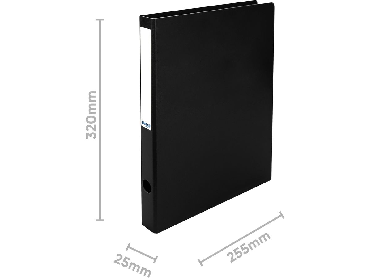 BIELLA Classeur à anneaux Viria 3.1cm 15140302U noir 2 anneaux A4 (7611365203819)