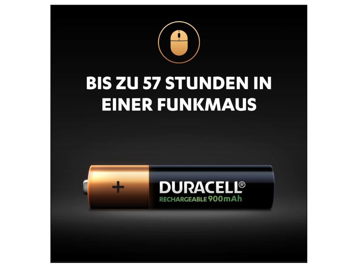 DURACELL Recharge Ultra PreCharged DX2400 AAA, 850 mAh, 1.2V 4 Stück (5000394203822)