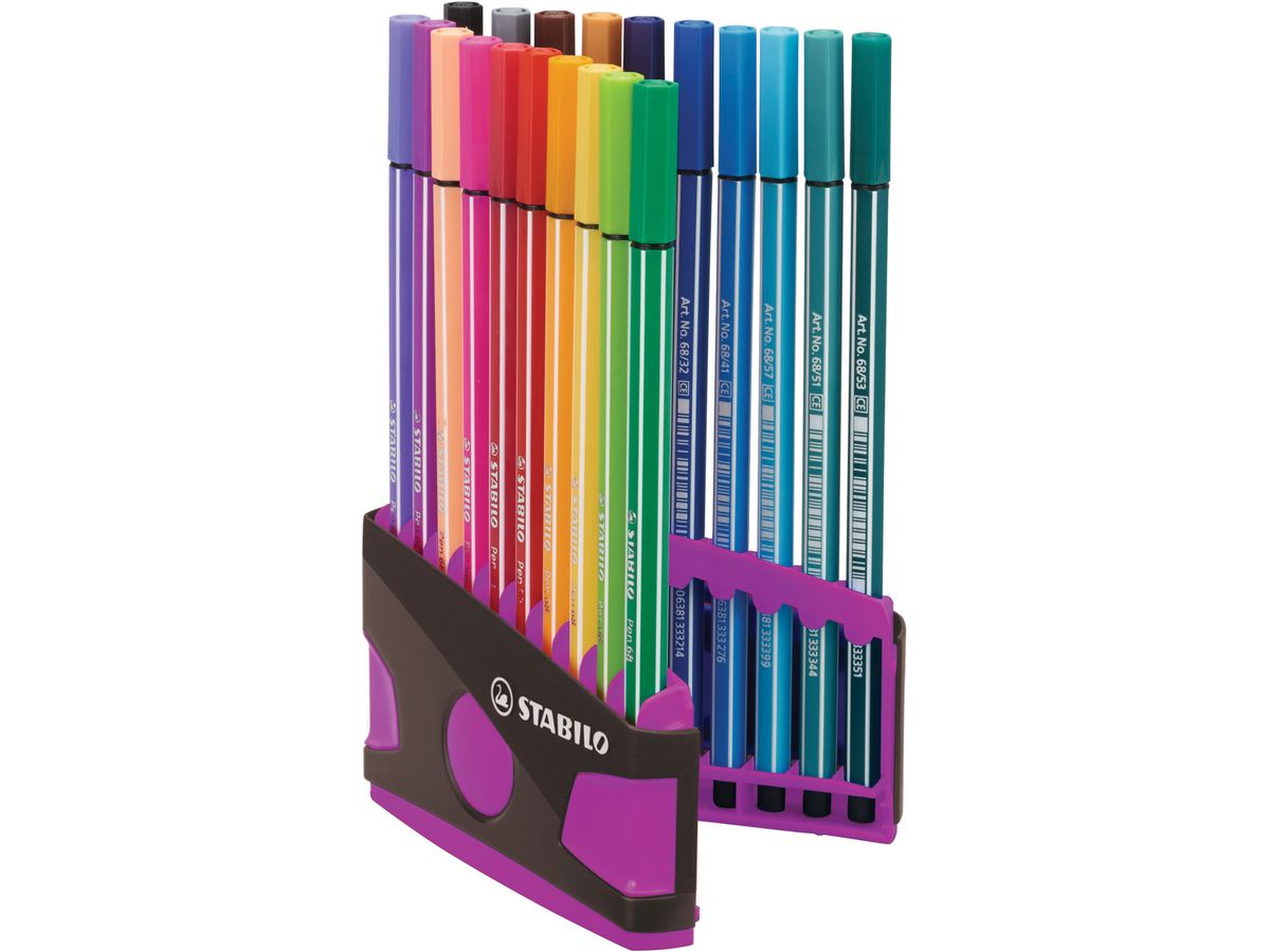 STABILO Fasermaler Pen 68 1mm 6820-031-03 20 Stück ass. ColorParade (4006381551274)