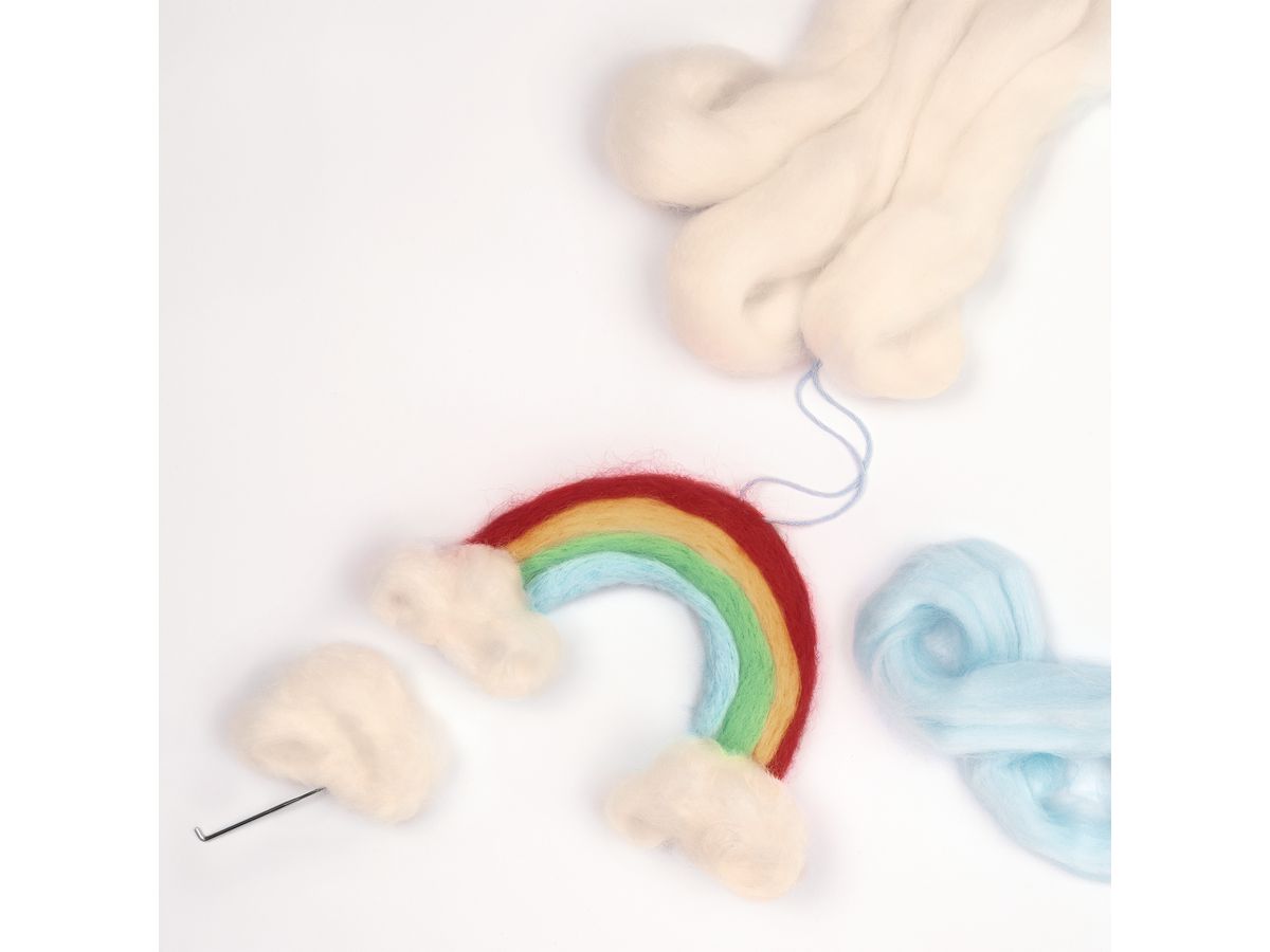 FOLIA Rotolo di feltro 350g 52309 Rainbow (4001868523096)